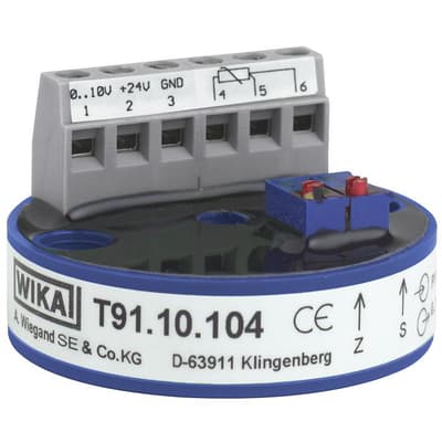 Wika Analog temperature transmitter, Models T91.10, T91.20